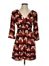 Judith March 100% Polyester Print Brown Casual Dress Size S - photo 1