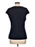 St. John Black Blue Short Sleeve Top Size L - photo 2