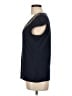 St. John Black Blue Short Sleeve Top Size L - photo 5