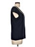 St. John Black Blue Short Sleeve Top Size L - photo 4