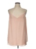 Calvin Klein 100% Polyester Pink Tan Sleeveless Blouse One size - photo 1