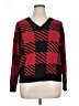 Roz & Ali Checkered-gingham Red Pullover Sweater Size 1X - photo 1