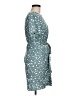 Shein 100% Polyester Print Teal Casual Dress Size 6 - photo 4
