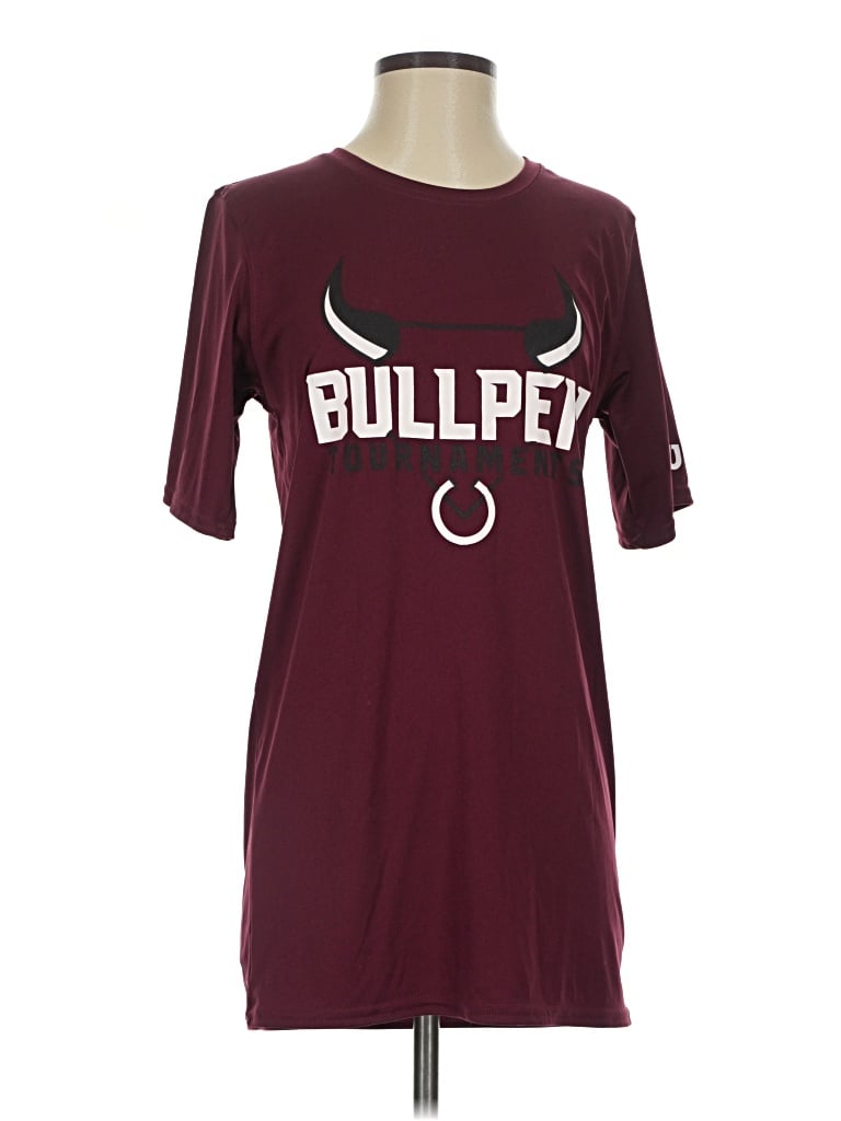 Pre-owned Wilson Short Sleeve T-shirt In Burgundy