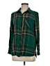 Cato Plaid Green Long Sleeve Button-Down Shirt Size M - photo 1