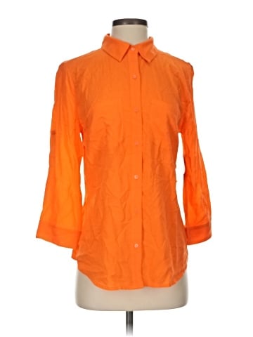 a.n.a. A New Approach 3/4 Sleeve Button-Down Shirt (view 1)