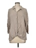 Bobi 100% Rayon Gray 3/4 Sleeve Button-Down Shirt Size M - photo 1