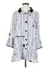 Assorted Brands 100% Polyester Blue White 3/4 Sleeve Blouse Size S - photo 1