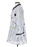 Assorted Brands 100% Polyester Blue White 3/4 Sleeve Blouse Size S - photo 5