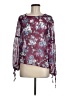 Pink Rose 100% Polyester Burgundy Pink Long Sleeve Blouse Size M - photo 1