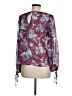 Pink Rose 100% Polyester Burgundy Pink Long Sleeve Blouse Size M - photo 2