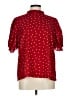 Unbranded 100% Polyester Hearts Red Short Sleeve Blouse Size L (estimated) - photo 1