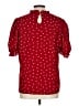 Unbranded 100% Polyester Hearts Red Short Sleeve Blouse Size L (estimated) - photo 2