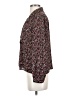 Aqua 100% Polyester Floral Black Long Sleeve Blouse Size S - photo 5