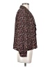 Aqua 100% Polyester Floral Black Long Sleeve Blouse Size S - photo 4