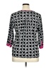 Notations Chevron-herringbone Black 3/4 Sleeve Blouse Size 1X - photo 2
