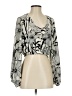 Sienna Sky Floral Black Gray Long Sleeve Blouse Size S - photo 1
