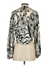 Sienna Sky Floral Black Gray Long Sleeve Blouse Size S - photo 2