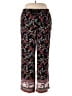 Roz & Ali 100% Polyester Floral Black Casual Pants Size XXL - photo 1