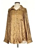 Shein 100% Polyester Metallic Gold Long Sleeve Blouse Size 4 - photo 1