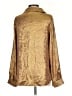 Shein 100% Polyester Metallic Gold Long Sleeve Blouse Size 4 - photo 2