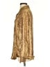 Shein 100% Polyester Metallic Gold Long Sleeve Blouse Size 4 - photo 5