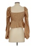 Mi ami 100% Polyester Brown 3/4 Sleeve Blouse Size S - photo 2