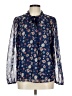 Lucky Brand Blue Long Sleeve Blouse Size L - photo 1