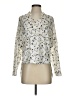 DISKO SPORT Print Ivory Long Sleeve Blouse Size 4 - photo 1