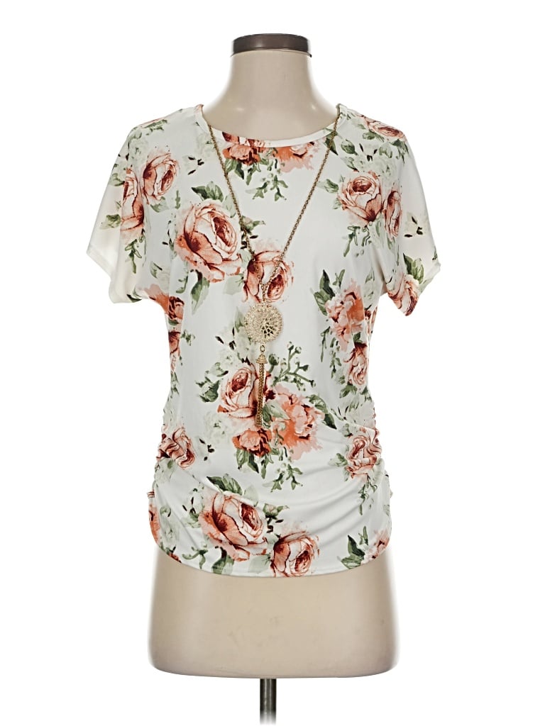 Pre-owned First Love Short Sleeve Blouse In Ivory