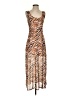 Louna Animal Print Brown Cocktail Dress Size S - photo 1