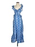 Assorted Brands 100% Polyester Paisley Blue Casual Dress Size S - photo 1