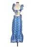 Assorted Brands 100% Polyester Paisley Blue Casual Dress Size S - photo 2