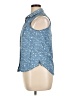 confess 100% Cotton Stars Blue Sleeveless Button-Down Shirt Size XL - photo 5