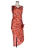 Elli White Paisley Orange Cocktail Dress Size M - photo 1