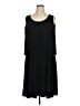 Susan Graver Solid Black Casual Dress Size 1X - photo 1