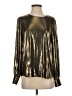 L'Agence Metallic Gold Long Sleeve Blouse Size Sm (1) - photo 1