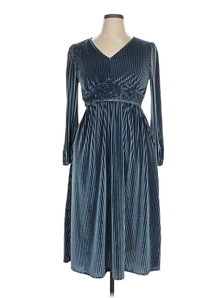 Pre-owned Assorted Brands Casual Dress In Blue