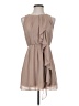 H&M 100% Polyester Solid Tan Cocktail Dress Size 2 - photo 1