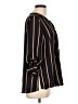 rue21 100% Polyester Stripes Black 3/4 Sleeve Blouse Size L - photo 4