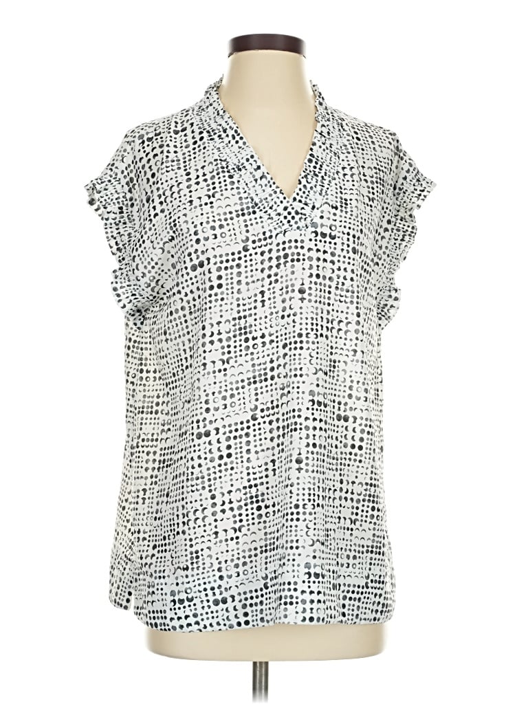 Pre-owned Jodifl Short Sleeve Blouse In Silver
