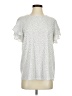 Adrianna Papell Silver Short Sleeve Top Size M - photo 1