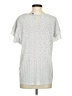 Adrianna Papell Silver Short Sleeve Top Size M - photo 2