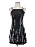 Haney Metallic Silver Black Cocktail Dress Size 2 - photo 1
