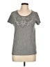 J.Crew Solid Gray Short Sleeve Top Size L - photo 1