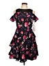 Ob.sess 100% Polyester Floral Black Cocktail Dress Size L (petite) - photo 1