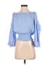 Hyfve 100% Polyester Blue 3/4 Sleeve Blouse Size S - photo 1
