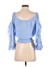 Hyfve 100% Polyester Blue 3/4 Sleeve Blouse Size S - photo 2