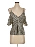 Alexander Wang 100% Silk Black Gold Short Sleeve Top Size P (petite) - photo 1