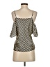 Alexander Wang 100% Silk Black Gold Short Sleeve Top Size P (petite) - photo 2